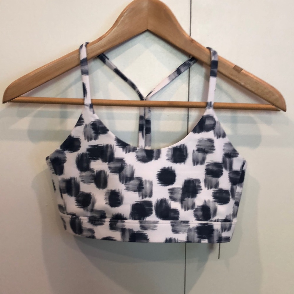 NWT Soulcycle Y Back Katie Yoga Sport Bra Abstract Polka Dot - Picture 3 of 13